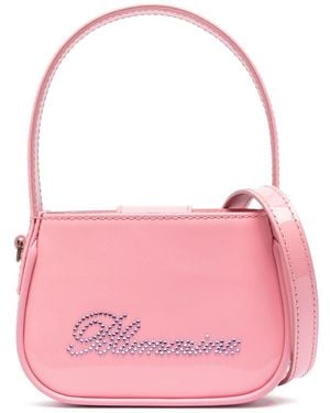 Blumarine Bolso Shopper Con Detalles De Cristal - Rosa