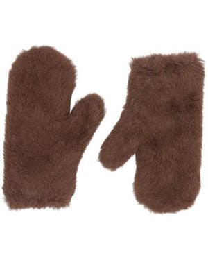 Max Mara Beige Mxaombrato4 Handschuhe - Weiß
