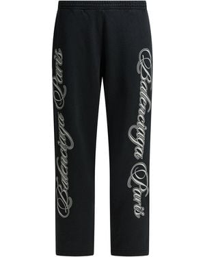 Balenciaga "Baggy Cursive" Trousers - Black