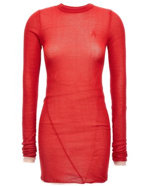The Attico L'ATTTICO Two Material Minidress - Rouge