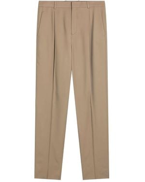 Saint Laurent Wool Trousers - Natural