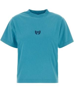 Balenciaga Cotton T-Shirt - Blue