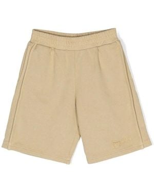 Jacquemus Embroidered-Logo Cotton Shorts - Natural