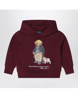 Polo Ralph Lauren Bordeaux Cotton Polo Bear Sweatshirt - Purple
