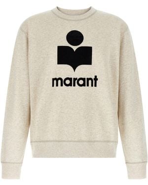 Isabel Marant Mikoy Flocked Logo Sweatshirt - Wit