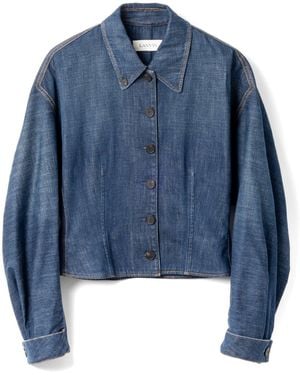 Lanvin Cropped Jacket - Blue