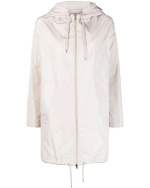 Herno Parka Techno De Tafetán - Blanco