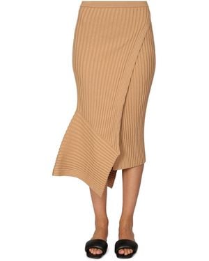 Stella McCartney Midi Skirt - Natural
