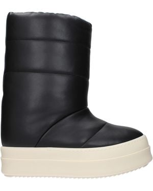 Rick Owens Boots Leather - Black
