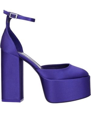Paris Texas Purple Satin Sandal