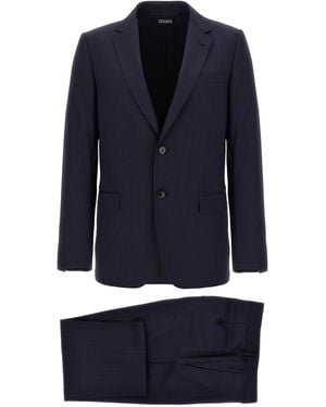 ZEGNA Wool Dress One Hundred And Twenty Thousand - Blue