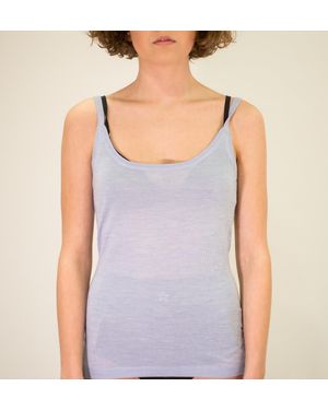 LA ROSE Tanktop Cash/zijde Sky - Grijs