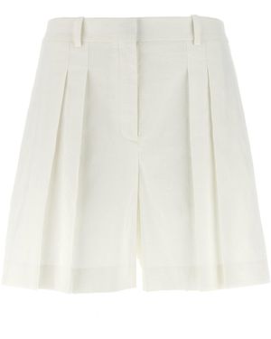 Theory Theorie Geplooide Bermuda Shorts - Wit