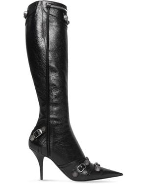 Balenciaga Le Cagole Leather Boots - Black