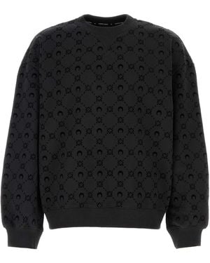 Marine Serre Cotton Sweatshirt - Black