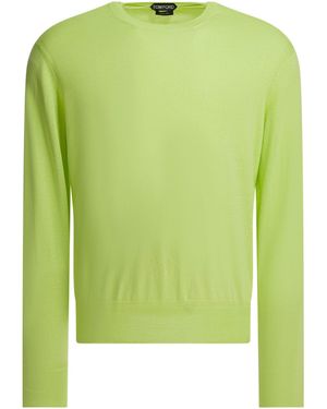 Tom Ford Baumwollpullover mit Rundhalsausschnitt - Grün