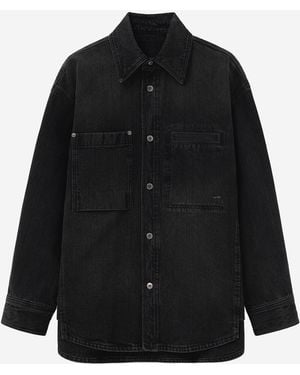 WOOYOUNGMI Shirt, Cotton With Logo - Black