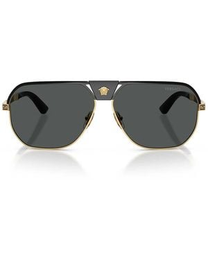 Versace Sonnenbrille Ve2294 100287 Gold/Dunkelgrau Herren