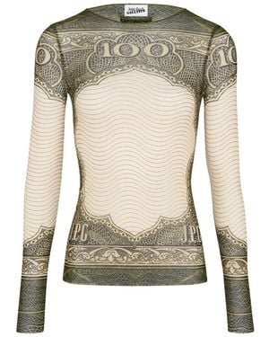 Jean Paul Gaultier Top With "Cartouche" Print - Grey