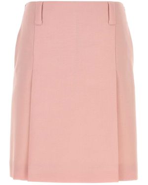 Miu Miu Mohair Blend Mini Skirt - Pink