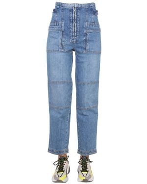 Stella McCartney Denim Jeans With Button And Zipper Closure - Blue