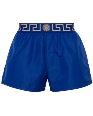 Versace Greca Grenze Badeanzug - Blau