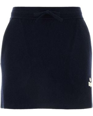 Isabel Marant Midnight Stretch Cotton Blend Amaline Mini Skirt - Blue