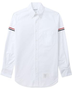 Thom Browne Grosgrain Armband Oxford Shirt - White