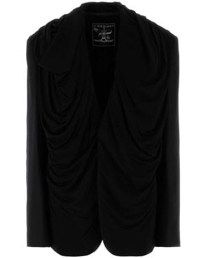 Y. Project Stretch Twill Oversize Blazer - Black