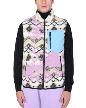 MSGM Fleece Sherpa Vest - Multicolour
