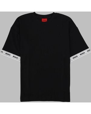 HUGO T Shirt "Tade" Con Logo - Black