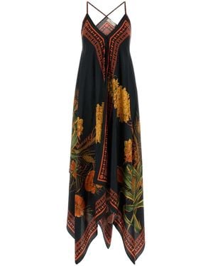 Blumarine Printed Twill Dress - Black
