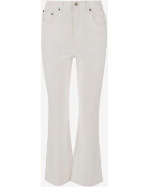 Tory Burch Jeans de algodón estirado de - Blanco