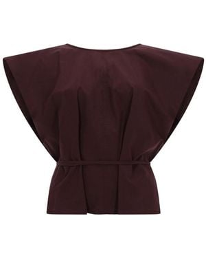 Alysi Sleeveless Top With Belt - Purple