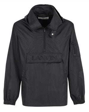 Lanvin Logotipo de Breaded Windbreaker - Azul
