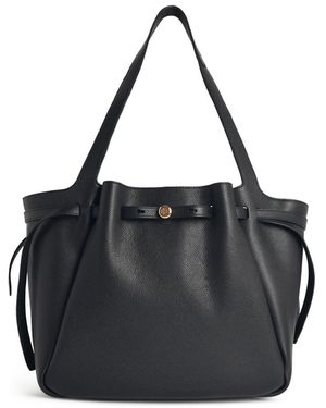 Tory Burch 'Shopping Romy' Black Lear Tasche - Schwarz