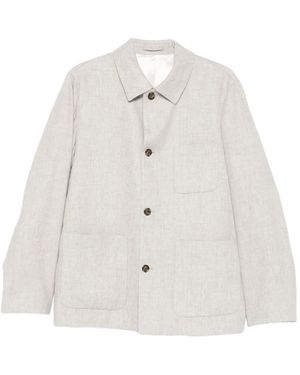 Lardini Jas Met Patchzakken - Wit