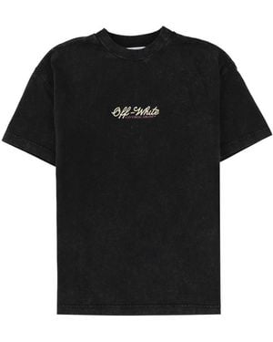 Off-White c/o Virgil Abloh Logo T-Shirt Cotton T-Shirts - Black
