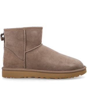 UGG Classic Mini Ii Suede Boots With Shearling Lining - Brown