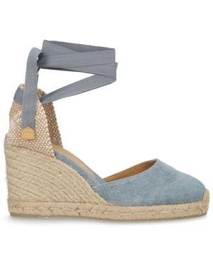 Castañer Castañer Cotton Leather Heel - Blue