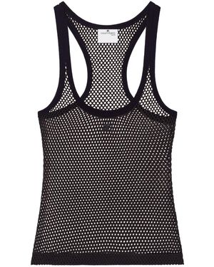 Courreges Cotton Tan Top - Nero