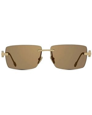 Fred Lunettes de soleil Fg40065 U 30 G Winch Or/Jaune Homme - Marron