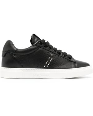 Eclat Jewels Logo Leder -Sneaker - Schwarz
