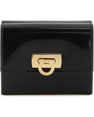 Ferragamo Brieftaschen Frauen Leder schwarz