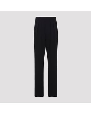 Giorgio Armani Pleated Front Broeken - Zwart