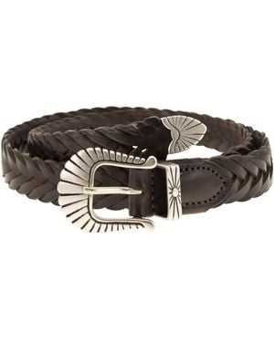 Alberto Luti Braided Leather Belt - Grey