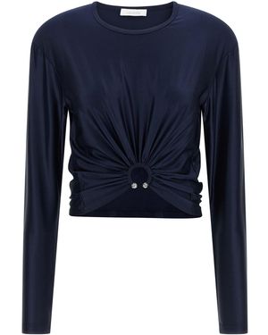 Rabanne "Piercing Detail"-Oberteil - Blau