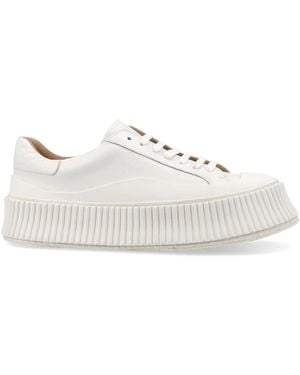 Jil Sander Sneakers Mit Schnürung - Weiß