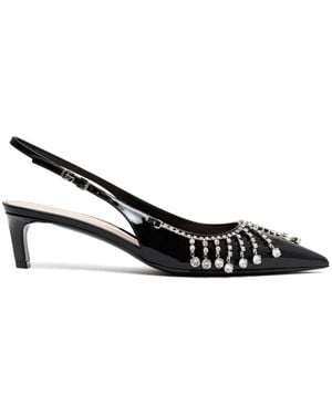 Gucci Crystal Embellished Court Shoes - Black