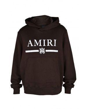 Amiri Hooded Cotton Sweatshirt With Logo Print - Schwarz